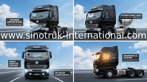 SINOTRUK HOWO A7 International Truck Tractor RHD , Head Truck Trailer