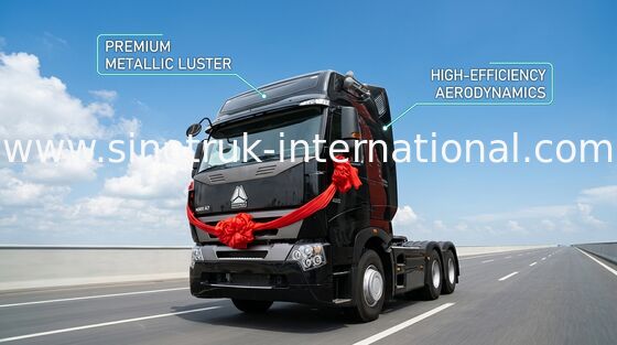 Flat Roof Cab Tractor Truck For Trailer , 6x4 Tractor Unit Trailer Head