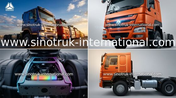 HOWO Drawing Head Tractor Truck LHD 6x4 371HP Single Berth Cabin Air Suspension