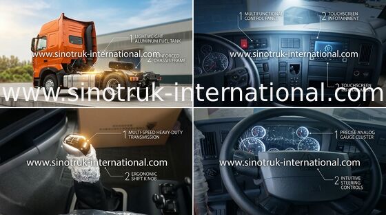 Left Hand Driven Tractor And Semi Trailer Howo Heavy Duty Truck Euro II