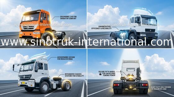 SINOTRUK Golden Prince Tractor Truck 4X2 Euro2 290HP 18Tons ZZ4181M3611W