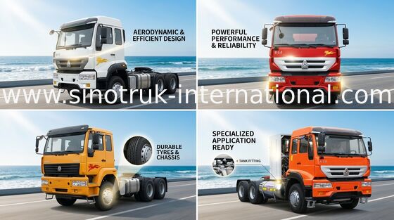 Tractor Truck SINOTRUK Golden Prince 6X4 Euro2 336HP 25Tons ZZ4251N3241W