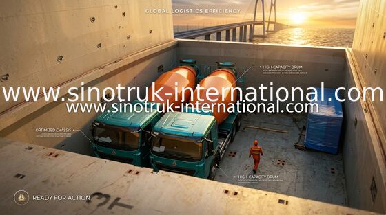 Large Capacity Concrete Mixer Truck For Construction Site SINOTRUK HOWO A7