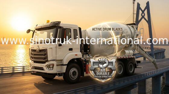 New Howo Concrete Mixer Truck 16CBM 8 X 4 Euro 2 400Hp Construction