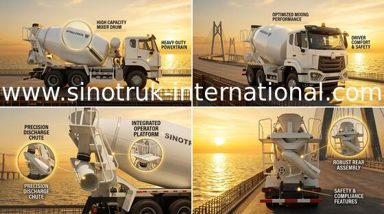 SINOTRUK HOWO Concrete Mixer Truck 6×4 RHD ZZ1257V324JB1R
