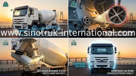 Howo Concrete Mixer Truck 16CBM 8 X 4 Euro 2 400Hp Construction LHD