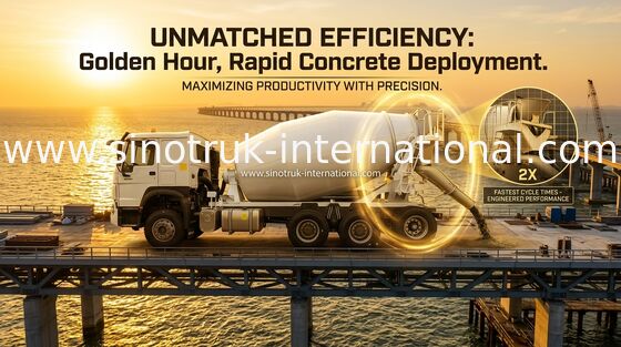 Sinotruk Howo Concrete Mixer Truck 10-20CBM 6 x 4 Euro 380Hp Construction