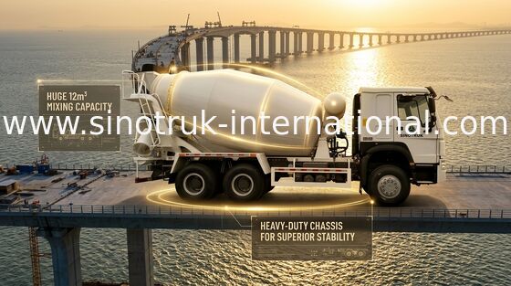 10-20CBM SINOTRUK HOWO Concrete Mixer Truck 6 X 4 Euro 2 340Hp Construction