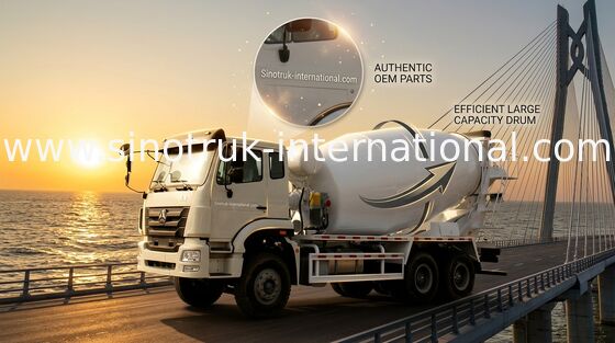 Commercial Concrete Mixer Truck , Concrete Mixer Trailer Euro2 336HP 6X4 LHD