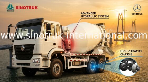 Professional Concrete Mixing Equipment Concrete Ready Mix Truck ZZ5255GJBN3846B1