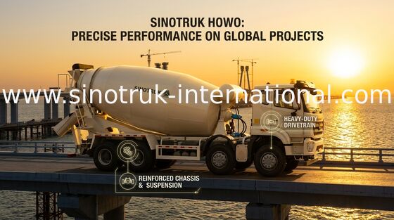 New Howo Concrete Mixer Truck 10-20CBM 8 X 4 Euro 2 380Hp Construction