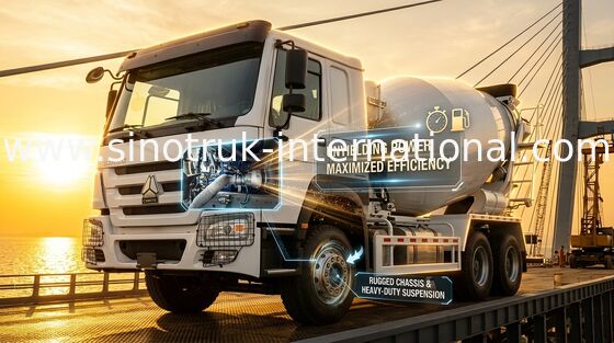 HOWO 8*4 12Wheels Concrete Mixing Truck 400HP 16CBM Big Power Big Capacity
