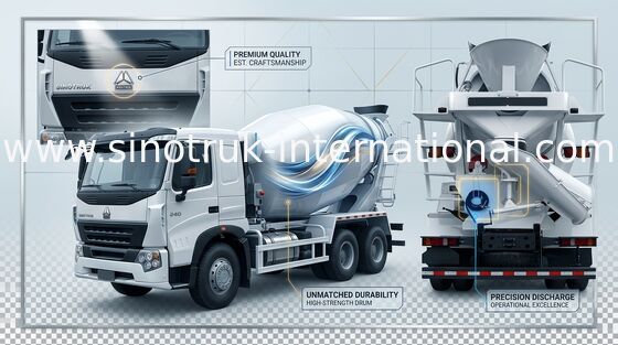 10CBM Concrete Mixer Truck For Construction Site / Concrete Mixer Drum Trailer