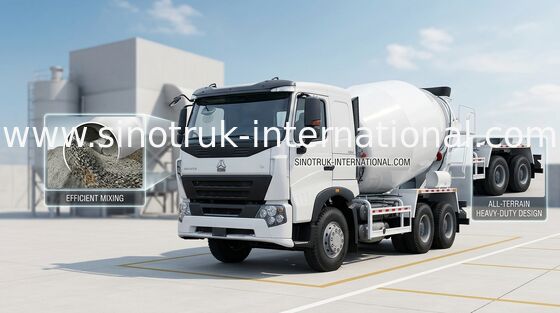 9CBM Concrete Mixer Truck SINOTRUK HOWO A7 336HP 6X4 LHD ZZ5257GJBN3647N1