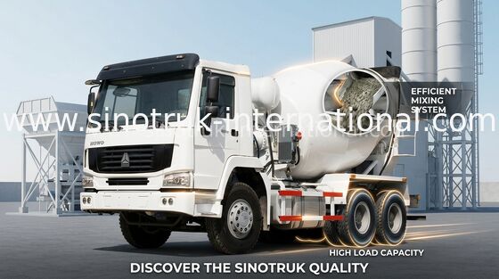 Industrial Concrete Mixer Vehicle 8CBM 290HP 6X4 LHD Mixer Cement Truck