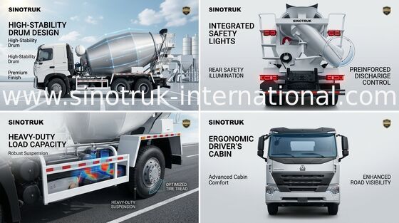 Concrete Mixing Equipment Truck Mounted Concrete Mixer ZZ5257GJBM3647N1