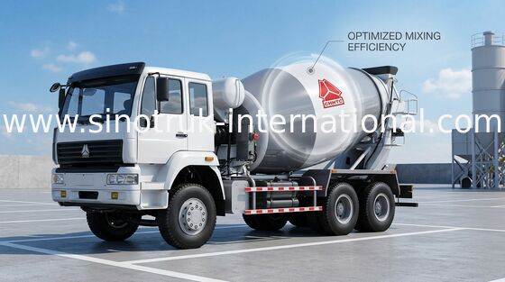 Durable Industrial Concrete Mixer Vehicle 8×4 High Running Efficiency