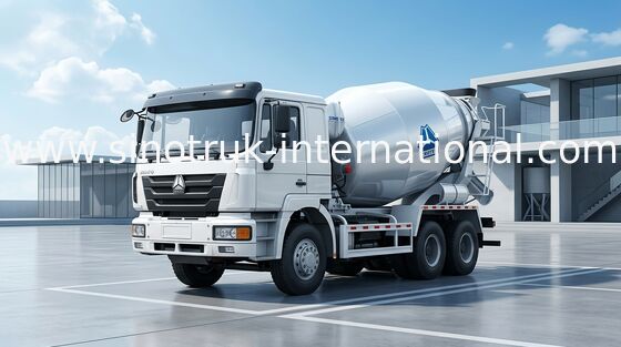 Mobile Semi Cement Mixing Equipment Concrete Mixer Truck 10CBM 290HP