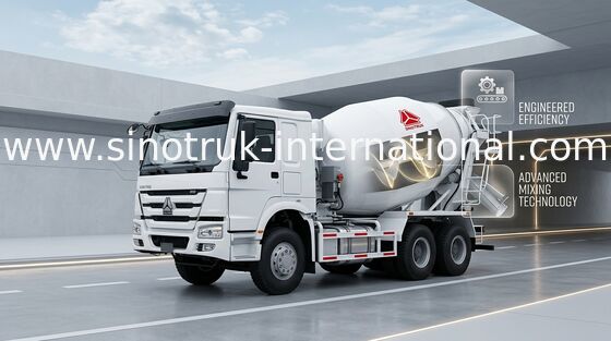 9CBM 290HP 6X4 LHD Concrete Mixer Pump Truck ZZ5257GJBM3647W