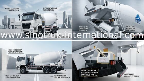 Mixer Cement Truck 10CBM SINOTRUK HOHAN Concrete Mixer Equipment