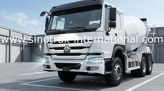 High Efficiency 6CBM 290HP 6X4 LHD Concrete Mixer Truck , Cement Mixture Truck