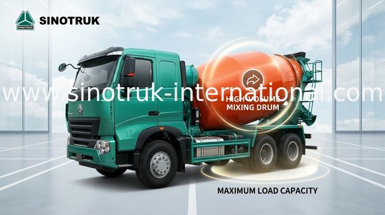 Large Capacity Concrete Mixer Truck For Construction Site SINOTRUK HOWO A7