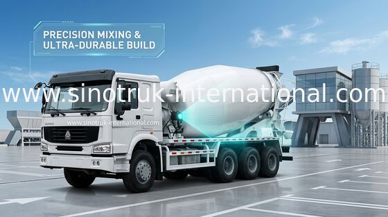 Concrete Mixer Truck SINOTRUK HOWO 12CBM Euro2 290HP 6X4 RHD ZZ5257GJBM4048W