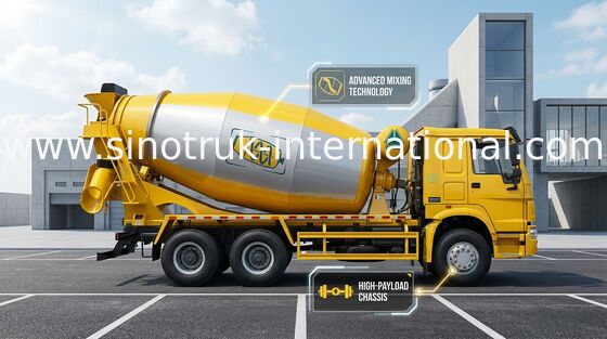 Concrete Mixer Truck SINOTRUK HOWO 12CBM Euro2 371HP 6X4 LHD ZZ5257GJBN4048W