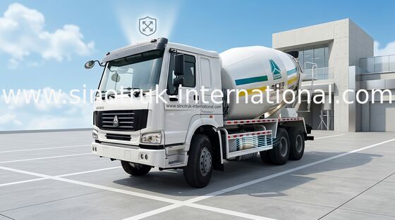 Mobile Concrete Mixer Truck , 9CBM 290HP 6X4 LHD Ready Mix Concrete Trailer