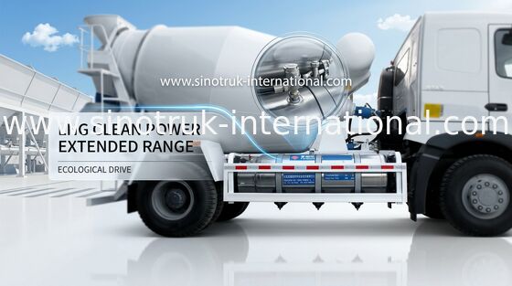 10 Cubic Meters Concrete Mixer Truck With Pump A7 371HP 6X4 RHD