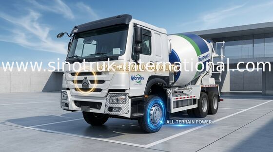 SINOTRUK WHITE HOWO 371HP Concrete Mixer Truck LHD