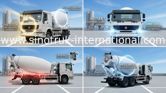 SINOTRUK HOWO Concrete Mixer Truck 12CBM 371HP 6X4 LHD ZZ5257GJBN4048W