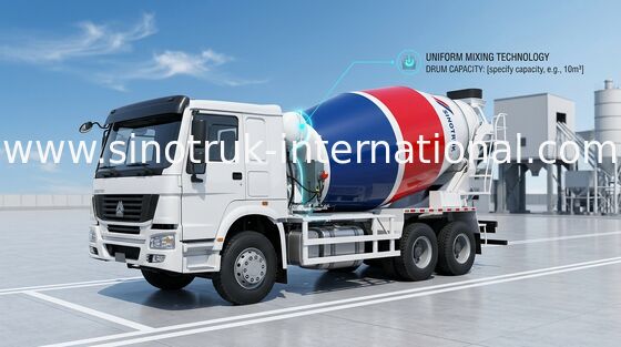 SINOTRUK HOWO Concrete Mixer Truck 10CBM 290HP 6X4 LHD ZZ5257GJBM3841W