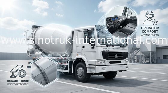 Concrete Mixer Truck SINOTRUK HOWO 12CBM Euro2 336HP 6X4 LHD ZZ1257N4048W