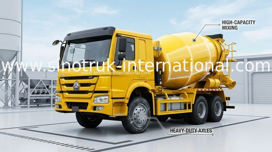Concrete Mixer Truck SINOTRUK HOWO 12CBM Euro2 336HP 6X4 LHD ZZ5257GJBN4048W