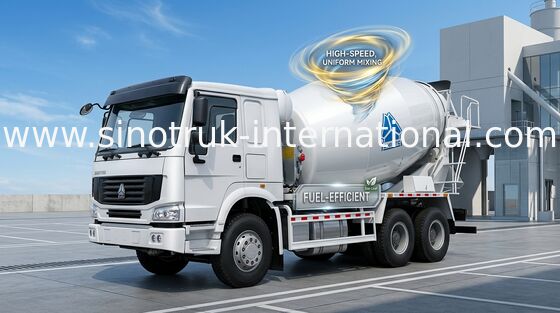 Concrete Mixer Truck SINOTRUK HOWO 12CBM Euro2 371HP 6X4 RHD ZZ5257GJBN4048W