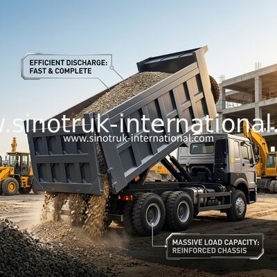 Heavy-Duty 50-Ton Dump Truck: 6x4 Chassis, 20CBM U-Shaped Box & 371HP Engine