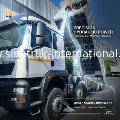 26.91CBM Powerful HOWO TX 8x4 Tipper Dump Truck With 12.00R20 Wheel