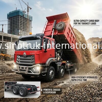 7800×2300×1500mm Cargo Box Heavy-Duty Hauler with Heavy-Duty and Heavy-Duty WD615.47 Engine Type