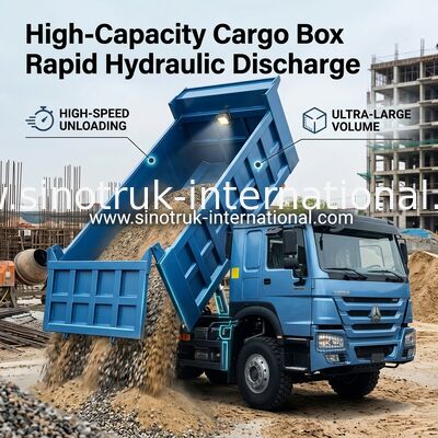 380hp Sinotruk Howo 8x4 Dump Truck 12 Wheels HW76  ZZ3317V3567B1R RHD Elegant Blue