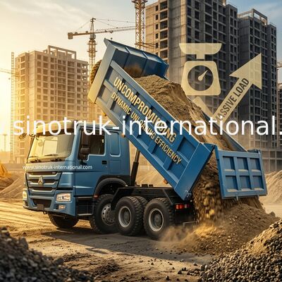 Captivating Blue HOWO 8×4 380HP 26.91CBM Dump Truck Where Power Meets Precision In Every Load!