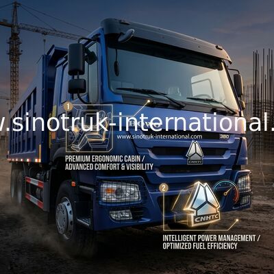 8X4 Blue Tipper Dump Truck 380hp 12 Wheels White H77L ZZ3317V3567B1 U Type