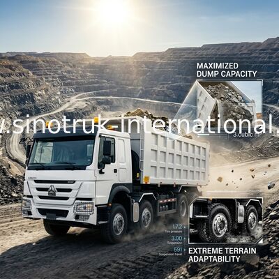 Tipper Truck SINOTRUK HOWO 400HP 12 Wheels LHD 31 Tons 20-30CBM