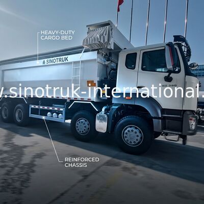 Sinotruk HOHAN New HOWO 8X4 Dump Truck 380hp 12 Wheels White H77L ZZ3317V386JB1R U Type