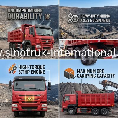 Used Sinotruk Howo 6x4 Dump Truck 371hp Heavy Duty