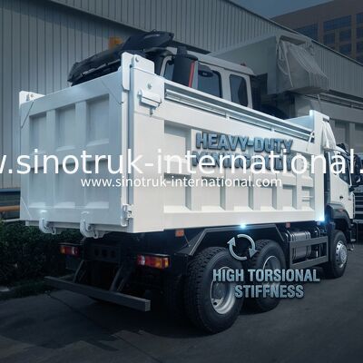 Sinotruk Tipper Dump Truck  Brand New 6 × 4  Nx 20CBM White With Automatic Tarpaulin