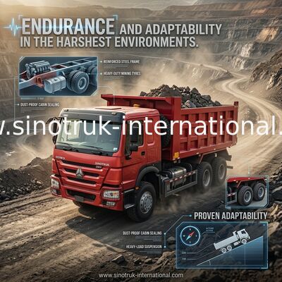 SINOTRUK HOWO 380HP LHD Tipper Dump Truck 6X4 RED