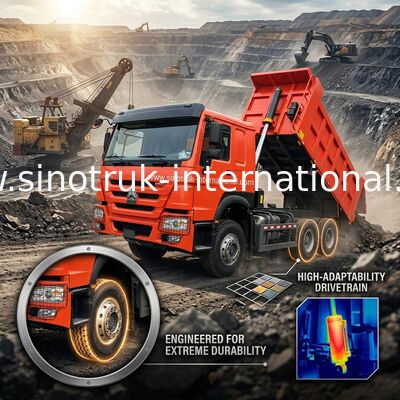 Sinotruk Howo Tipper Dump Truck Weichai 380Hp 10 Wheels 6 × 4  Lhd 20CBM