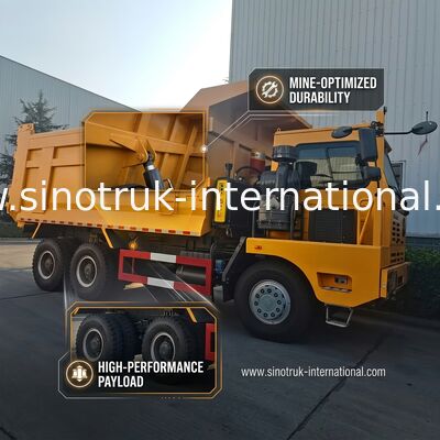 SINOTRUK Heavy Duty Tipper Dump Truck LHD With Unilateral High Strength Skeleton Cab  Yellow