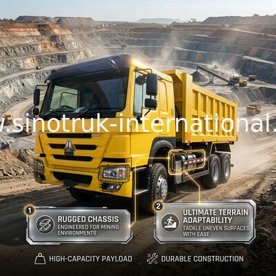 Sinotruk Howo Tipper Dump Truck Weichai 380Hp 10 Wheels 6 × 4  Rhd 20CBM